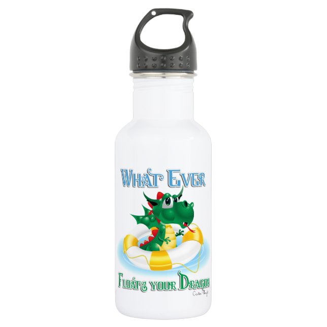 Funny Whatever Floats Your Dragon 532 Ml Water Bottle (Front)