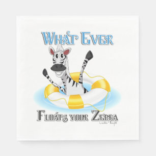 Funny Whatever Floats your Zebra Napkin