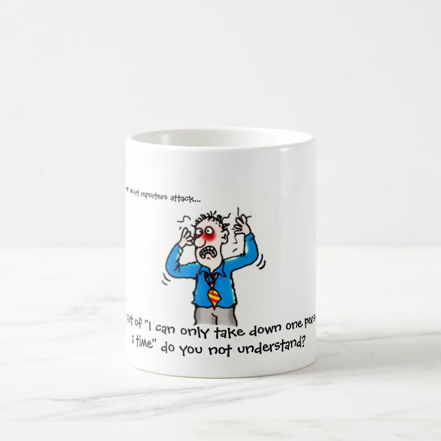 Funny When Court Reporters Attack (Men) Coffee Mug (Center)