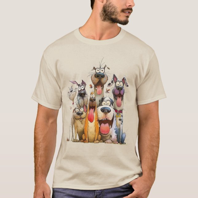 Funny Whimsical animals T-Shirt (Front)