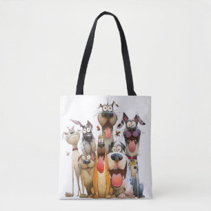 Funny Whimsical animals Tote Bag