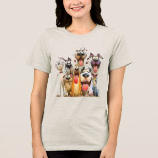 Funny Whimsical animals Tri-Blend Shirt