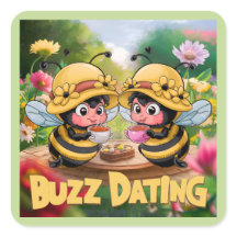 Funny Whimsical Bees Buzz Dating