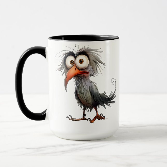 Funny whimsical bird mug (Left)