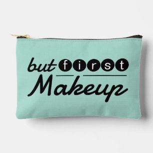 Funny Whimsical Vintage Mint Green Makeup Travel Accessory Pouch