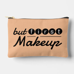 Funny Whimsical Vintage Peach Orange Makeup Travel Accessory Pouch