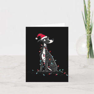 Funny Whippet Christmas Graphics Dog Lights Lover  Card