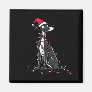Funny Whippet Christmas Graphics Dog Lights Lover  Magnet