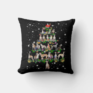 Funny Whippet Christmas Tree Ornament Decor gift Cushion