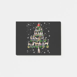 Funny Whippet Christmas Tree Ornament Decor gift Post-it Notes