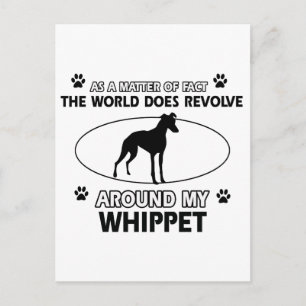 Funny whippet designs postcard