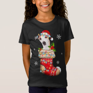 Funny Whippet In Socks Christmas Dog Lovers Xmas T-Shirt