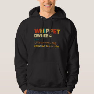 Funny Whippet Vintage Retro Dog Mum Dad Gift T-Shi Hoodie