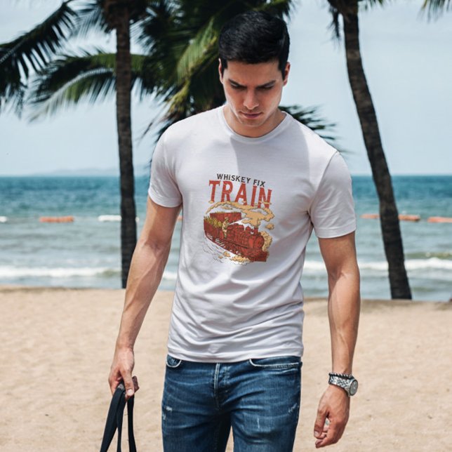 Funny Whiskey Fix Train   T-Shirt (Creator Uploaded)
