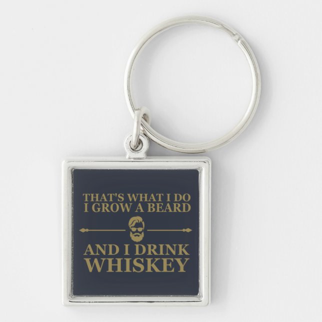 funny whisky drinker quote key ring (Front)