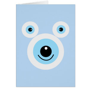 Funny white bear face