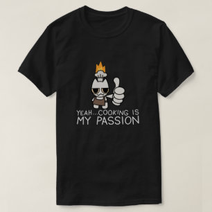 Funny White Cat Cooking T-Shirt – Cute Chef Cat Me