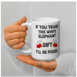 Funny White Elephant Gift, White Elephant Coffee Coffee Mug