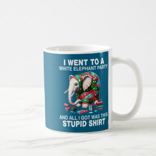 Funny White Elephant Gift Wrapped Elephant Dumb Coffee Mug
