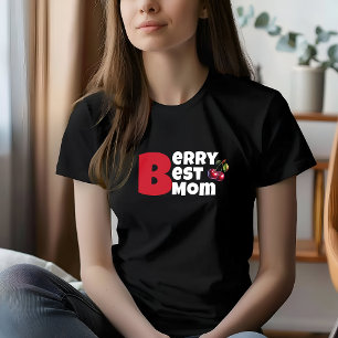Funny white red cherry vibe slogan mother day T-Shirt