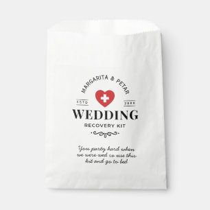 Funny White Vintage Wedding Recovery Kit Favour Bags