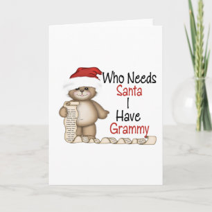 Funny Who Needs Santa Grammy Holiday Card