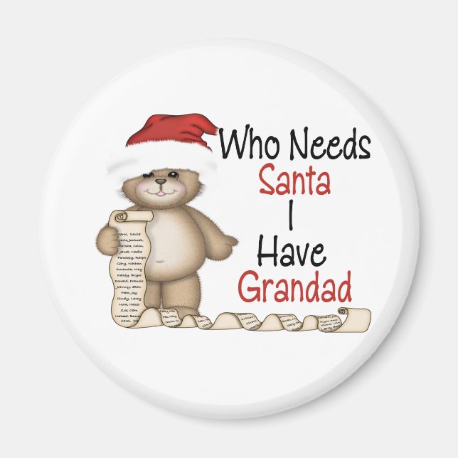 Funny Who Needs Santa Grandad Magnet (Front)
