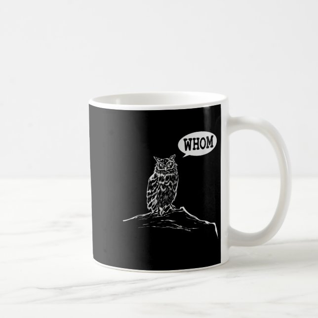 Funny Whom Owl Grammar Englieacher  Coffee Mug (Right)