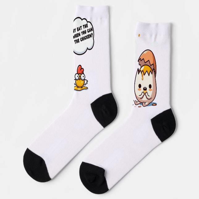 FUNNY: WHY EAT AN EGG WHEN YOU CAN HAVE A CHICKEN SOCKS (Left)