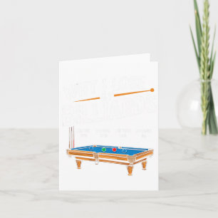 Funny Why I Lose At Billiards Pool Player Billiard Card