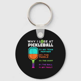 Funny Why I Lose At Pickleball Key Ring
