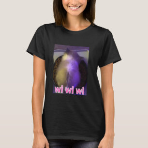 Funny wi wi wi cat kitten eating meme gen z humour T-Shirt
