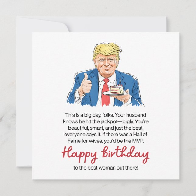 Funny Wife Birthday  Card (Front)