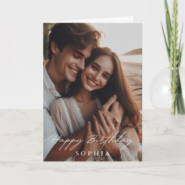 Funny Wife Friend Sister Happy Birthday Photo Card (Front)