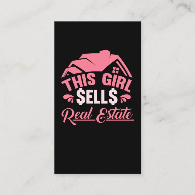 Funny Wife Investor Girl Real Estate Agent Mum Business Card (Front)