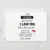 Funny Wife to Husband Humour Message on Anniversar
