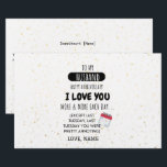 Funny Wife to Husband Humour Message on Anniversar Stationery<br><div class="desc">Funny Wife-to-Husband Message on Anniversary Humour</div>