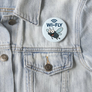 Funny Wifi 6 Cm Round Badge