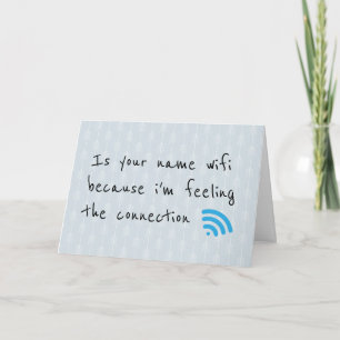 Funny Wifi Connection and Arrows Pattern Holiday Card