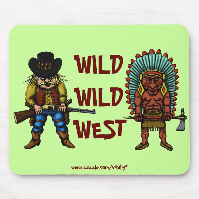 Funny wild west mousepad (Front)