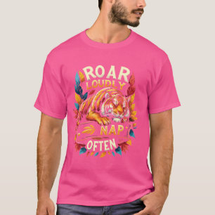 Funny Wildlife Sleeping Tiger Zoo Keeper T-Shirt