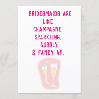 Funny Will you be my Bridesmaid? Proposal Card