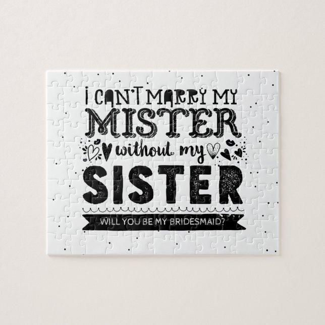 Funny Will You Be My Bridesmaid Proposal Jigsaw Puzzle (Horizontal)