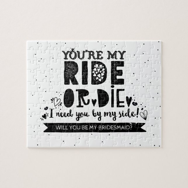 Funny Will You Be My Bridesmaid Proposal Jigsaw Puzzle (Horizontal)