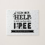 Funny Will You Be My Bridesmaid Proposal Jigsaw Puzzle<br><div class="desc">A funny and original bridesmaid or maid of honour proposal jigsaw puzzle "I need your help to hold my dress while I pee. Will you be my bridesmaid?" Note! You can change the white background colour! Choose any colour from the palette to match your wedding colour - "click to customise...</div>