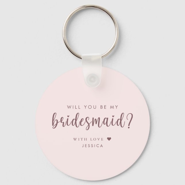Funny Will you be my Bridesmaid Proposal Key Ring (Back)