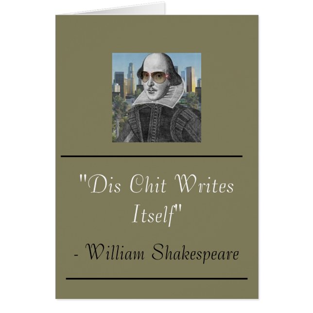 Funny William Shakespeare Card (Front)