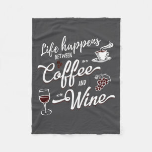 Funny Wine &amp; Coffee Shirts With Saying Women P Fleece Blanket