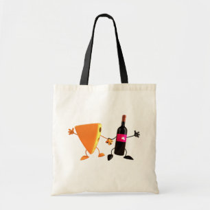 Funny Wine and Cheese Party Tote Bag