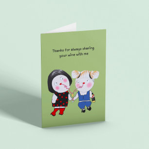 Funny Wine Birthday  Card